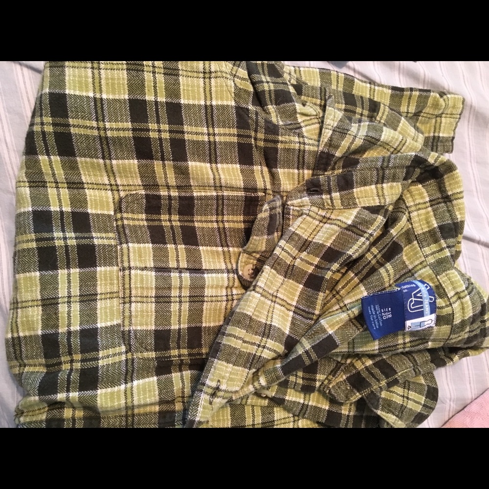 2 button down light flannels,